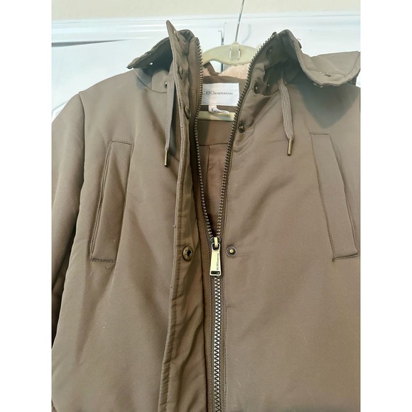 BCBGeneration Puffer jacket Sherpa lined hood cinch waist size XS - Picture 5 of 8